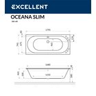 Ванна акриловая WHITECROSS Oceana Slim 180x80 на каркасе