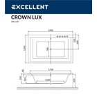 Ванна акриловая WHITECROSS Crown Lux 190x120 на каркасе