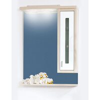Шкаф-зеркало БАЛИ 75 R светлая/белый глянец