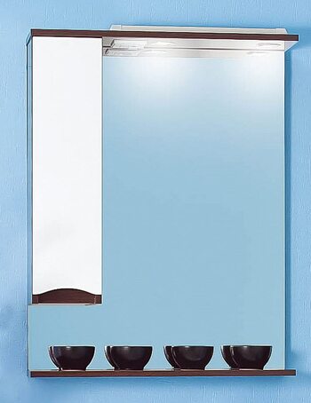 Шкаф-зеркало ТОКИО 60 L венге/белый глянец