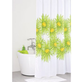 Штора для ванной комнаты, 200*200 см, полиэстер, green blossom, SCID093P