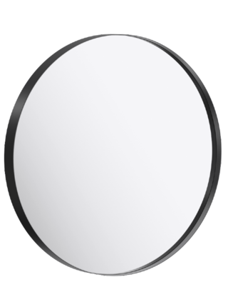 Зеркало в металлической раме RM0206BLK, черный, AQWELLA