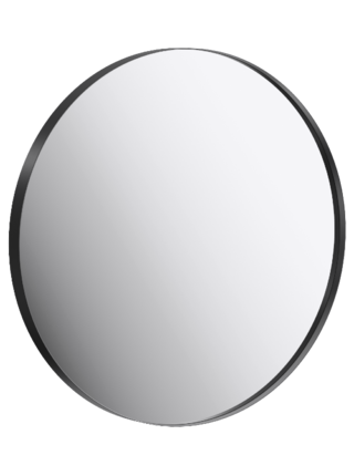 Зеркало в металлической раме RM0208BLK, черный, AQWELLA