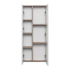 Шкаф навесной для зеркала Мишель дуб эндгрейн/белый Акватон 1A244203MIX40
