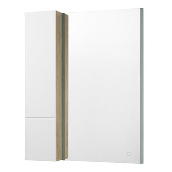 Шкаф навесной для зеркала Мишель 23 дуб эндгрейн/белый Акватон 1A244303MIX40