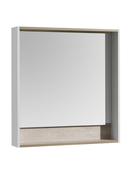 Шкаф-зеркало Капри 80 белый/бетон пайн Акватон 1A230402KPDA0