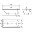 Стальная ванна KALDEWEI Eurowa 170x70 mod. 312-1 (119812030001) + ножки