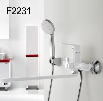 F2231 Смеситель для ванны, белый/хром FRAP