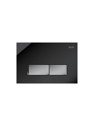 Клавиша смыва, универсальная, черное стекло Uniglass Iddis UNG10GBi77