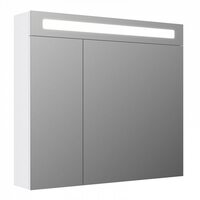 Шкаф-зеркало, 80 см, двухдверный, белый, New Mirro, NMIR802i99, IDDIS