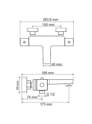 АIme 1511 Thermo Термостатический смеситель для ванны WasserKRAFT